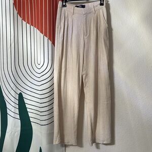 Hollister Tan Wide Leg Trousers